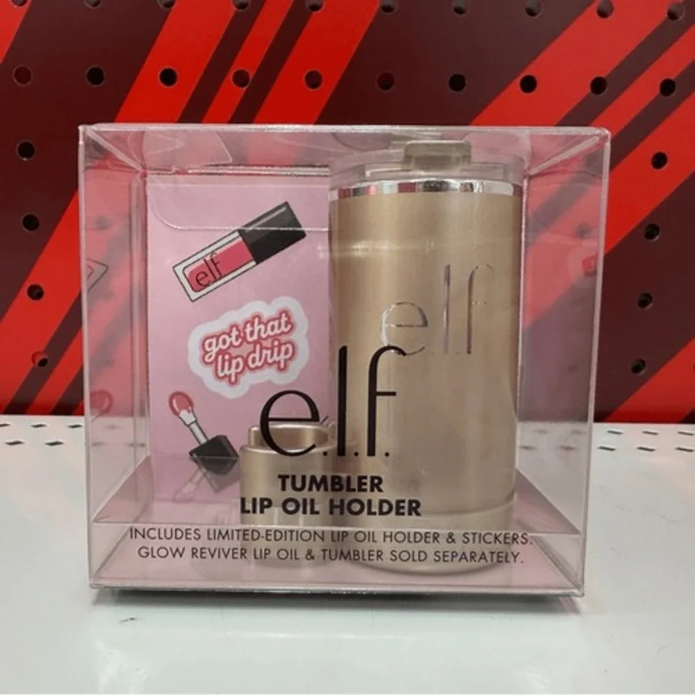 Stanley x E.L.F. Collab Tumbler Lip Oil Holder Honey Talks w/‎ Stickers